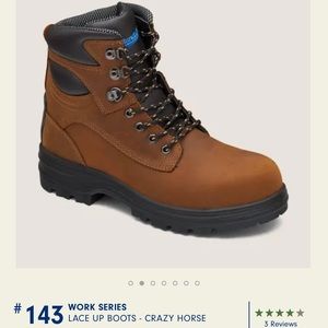 Blundstone Lace-up Work Boots Mens 8/Womens 10